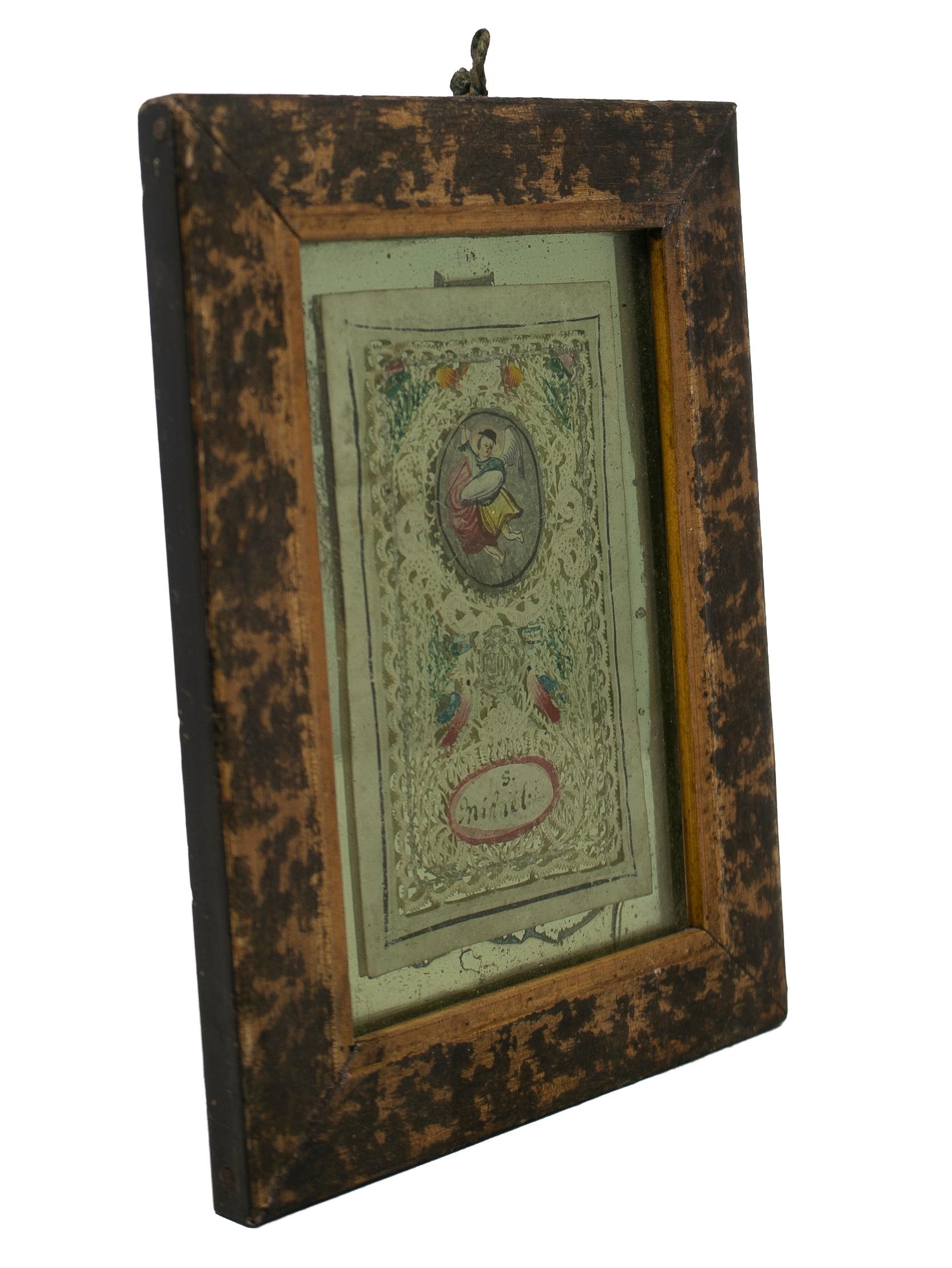 18th Century and Earlier 18th Century Spanish Framed Painted Cutout Design