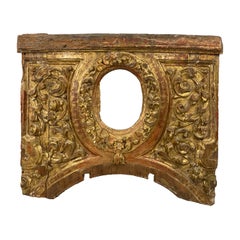 Antique 18th Century Spanish Gilded Architectural Fragment Piece