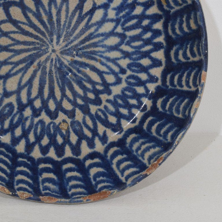 18th Century Spanish Glazed Terracotta Bowl For Sale at 1stDibs