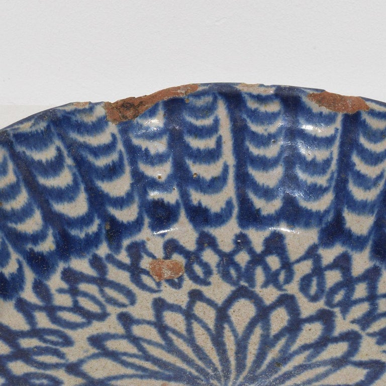 18th Century Spanish Glazed Terracotta Bowl For Sale at 1stDibs