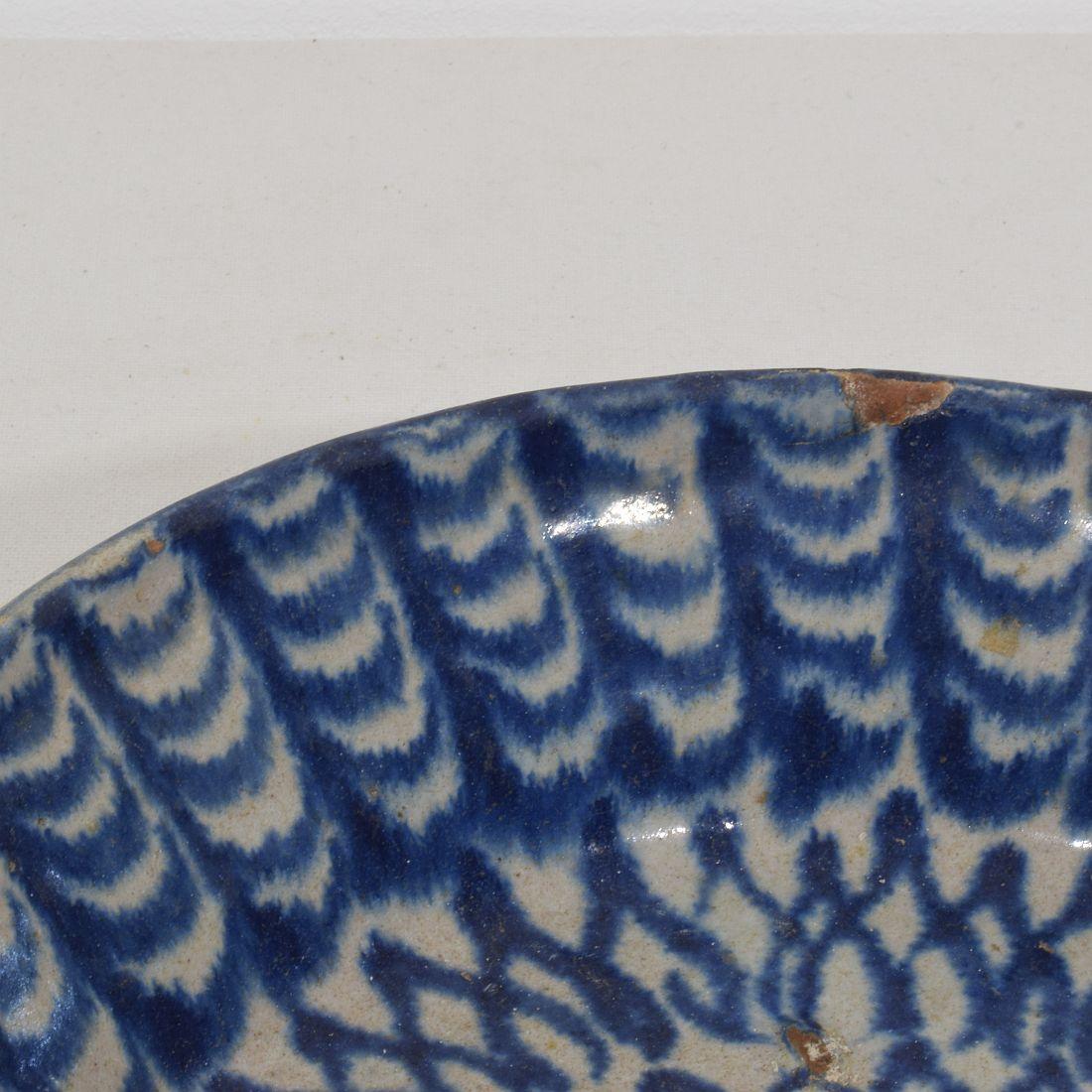 18th Century Spanish Glazed Terracotta Bowl 9