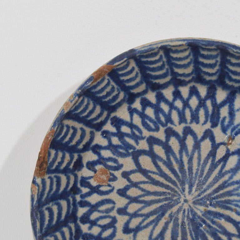 18th Century Spanish Glazed Terracotta Bowl For Sale at 1stDibs