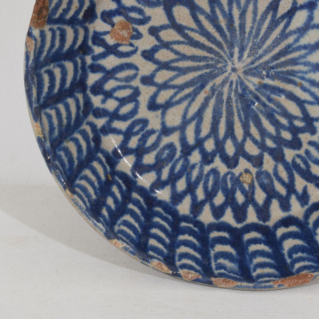 18th Century Spanish Glazed Terracotta Bowl 4