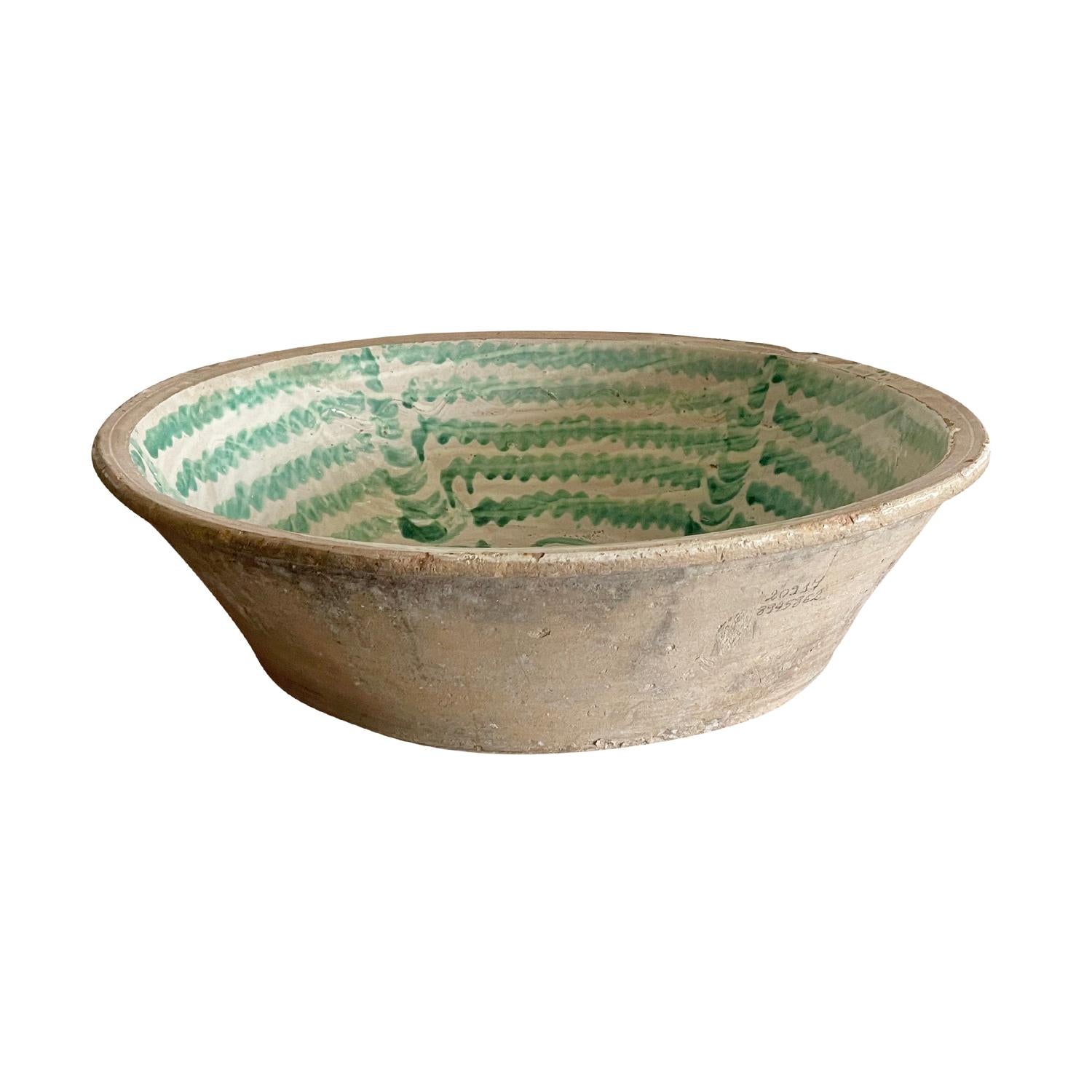 Hand-Crafted 18th Century Spanish Granada Antique Lebrillo Bowl XL For Sale