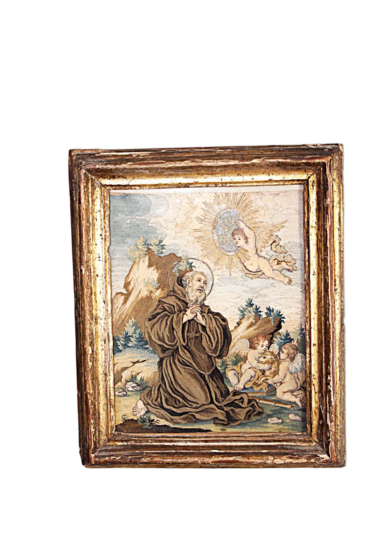 George II 18th Century Saint Francis of Paola with Cherubs For Sale