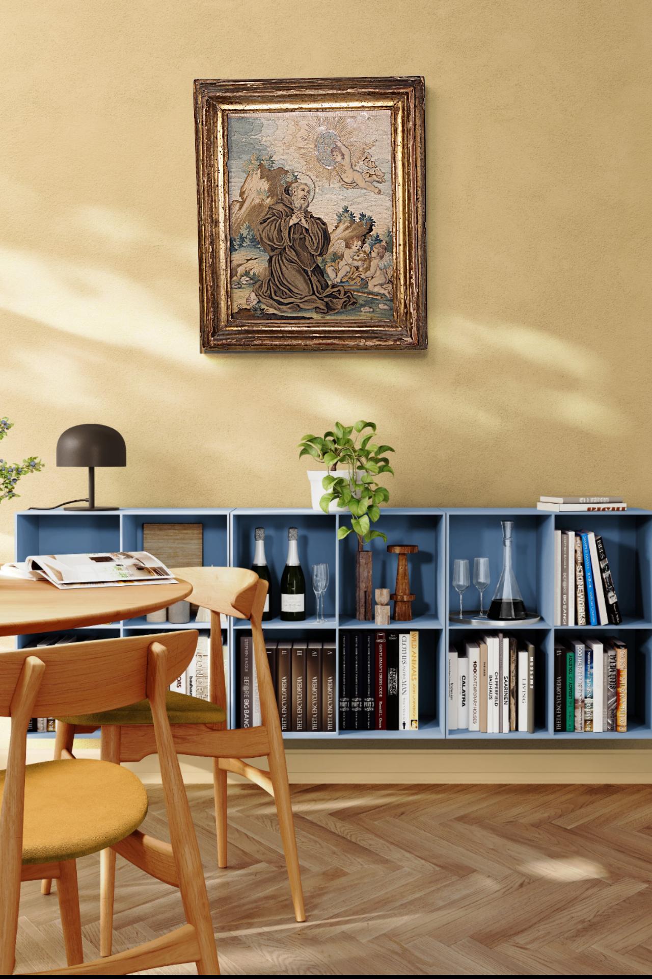18th Century Saint Francis of Paola with Cherubs For Sale 1
