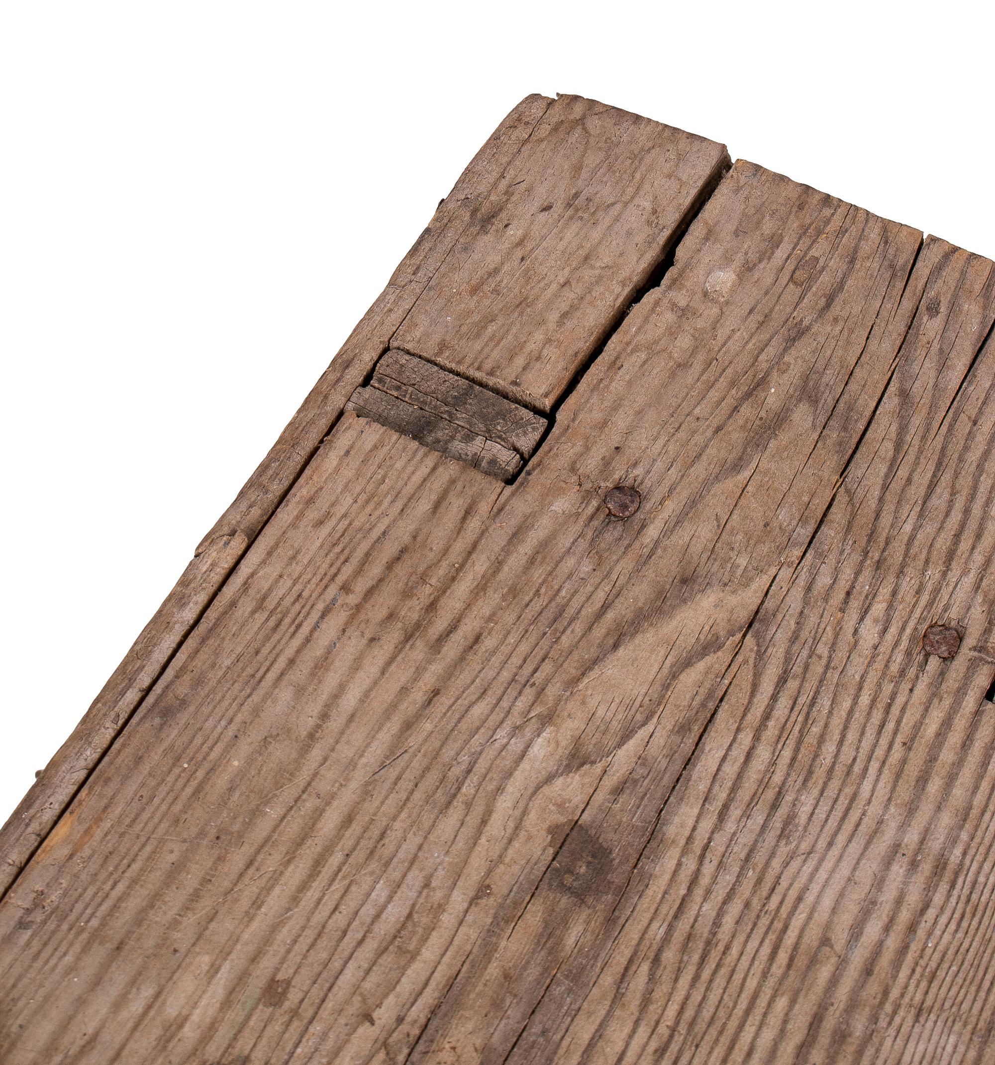 18th Century Spanish Handmade Wooden Bench 2