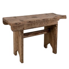 18th Century Spanish Handmade Wooden Bench