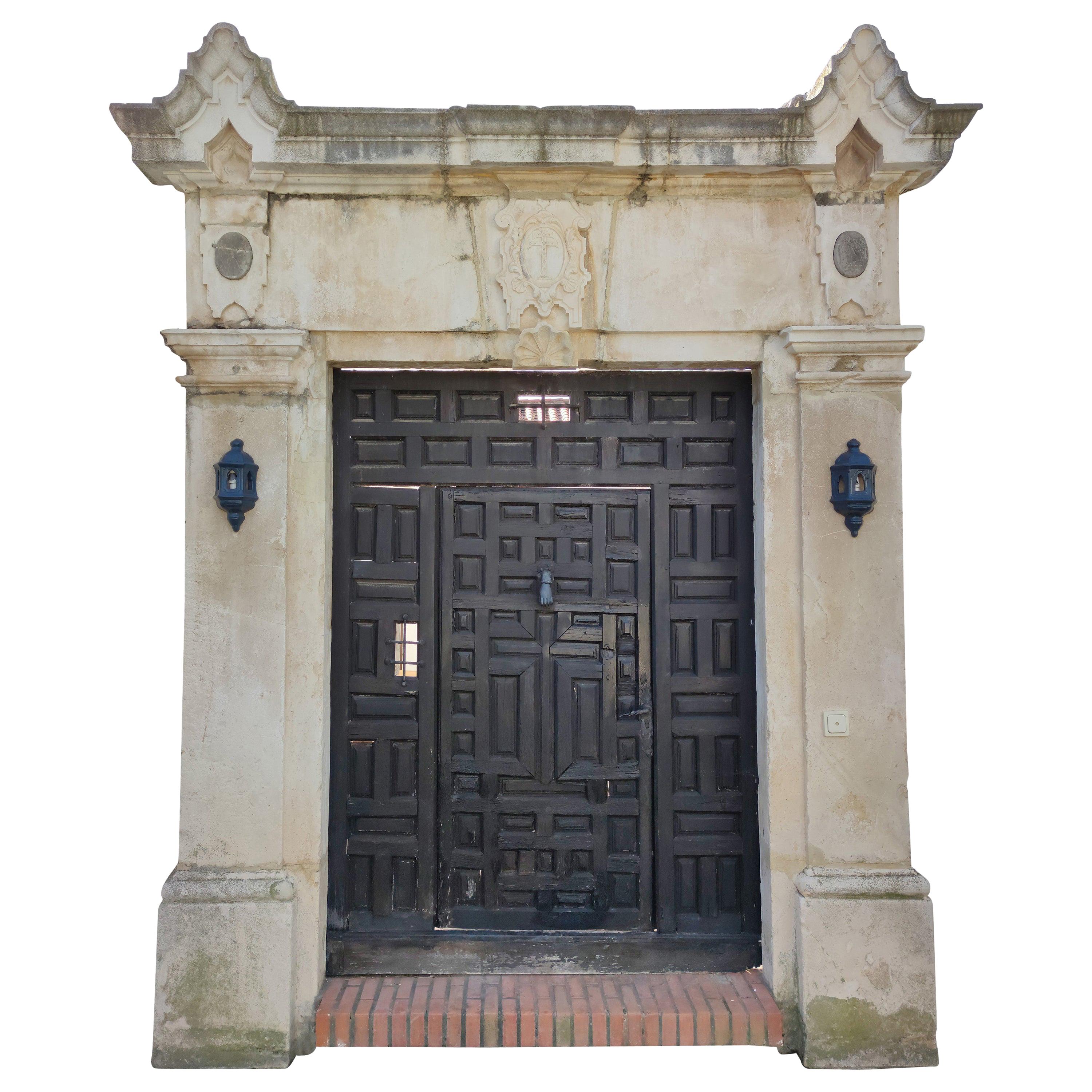 18th Century Spanish Limestone Stately Entrance Surround