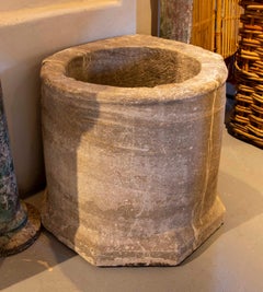 18th Century Spanish Marble Well from Sierra Elvira Carved in a Single Block