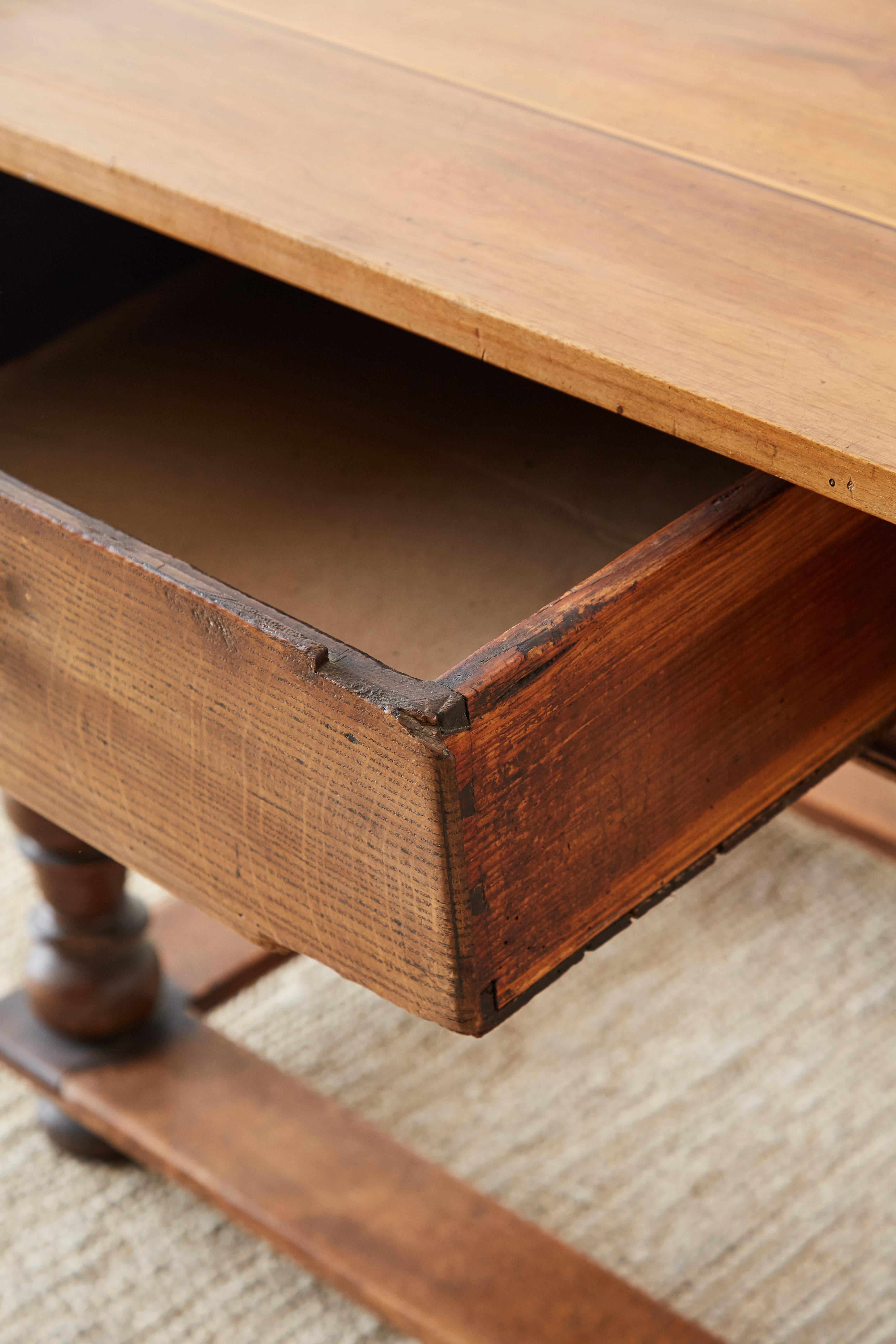 18th Century Spanish Oak and Walnut Library Table For Sale 5