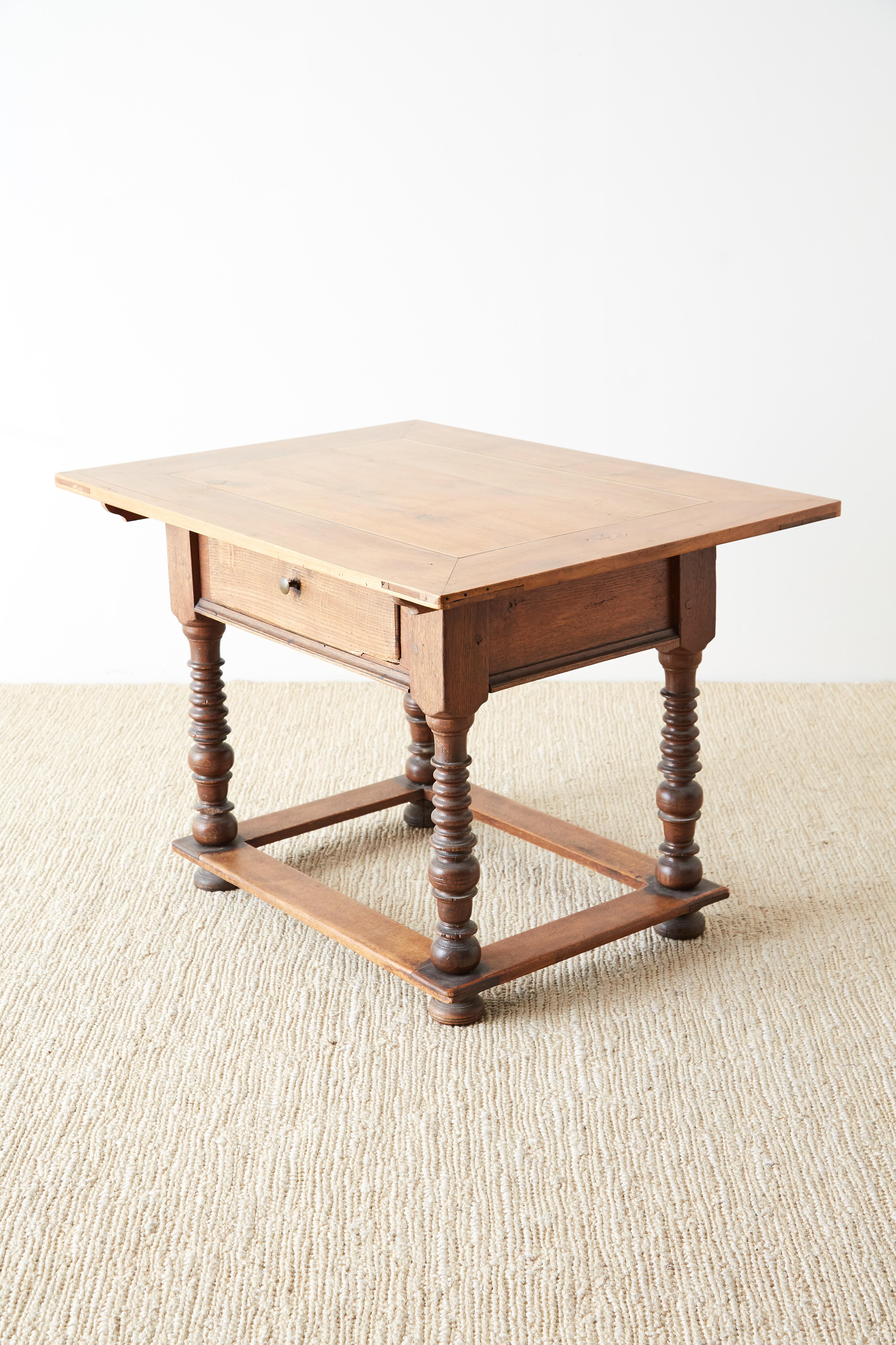 18th Century Spanish Oak and Walnut Library Table For Sale 6