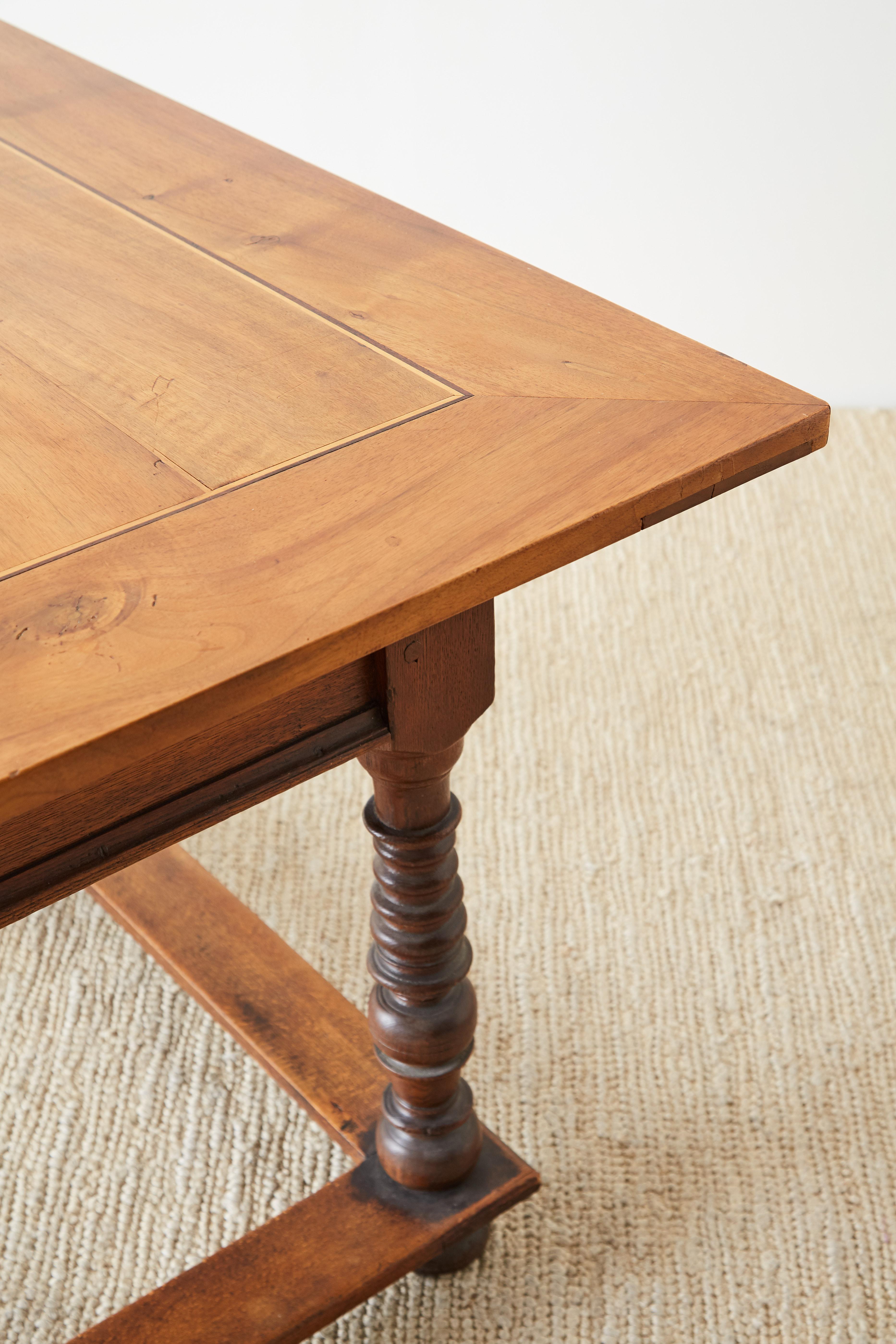 18th Century Spanish Oak and Walnut Library Table For Sale 7