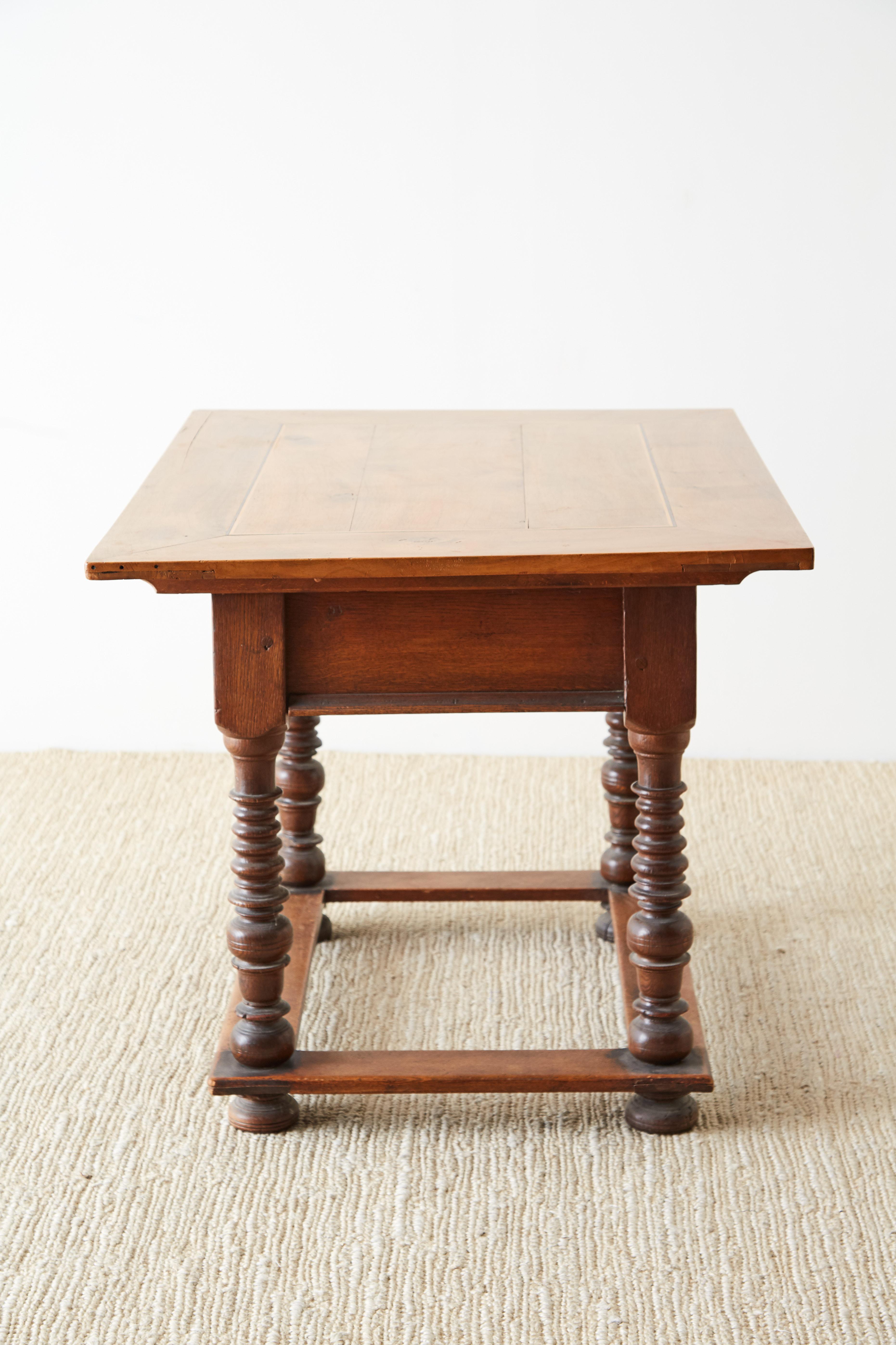 18th Century Spanish Oak and Walnut Library Table For Sale 8