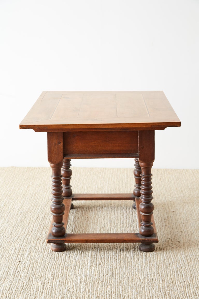 18th Century Spanish Oak and Walnut Library Table For Sale 9