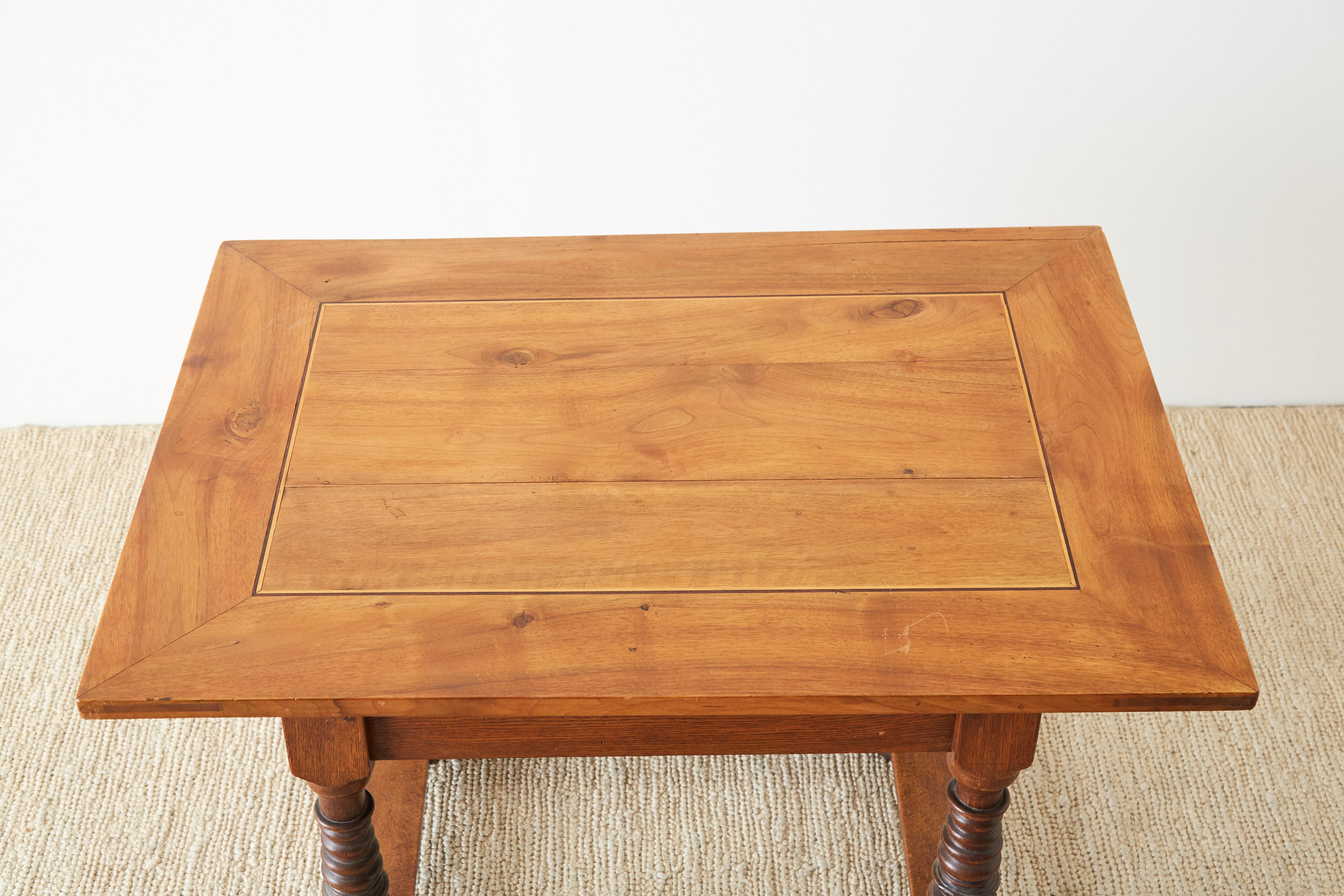 18th Century Spanish Oak and Walnut Library Table For Sale 11
