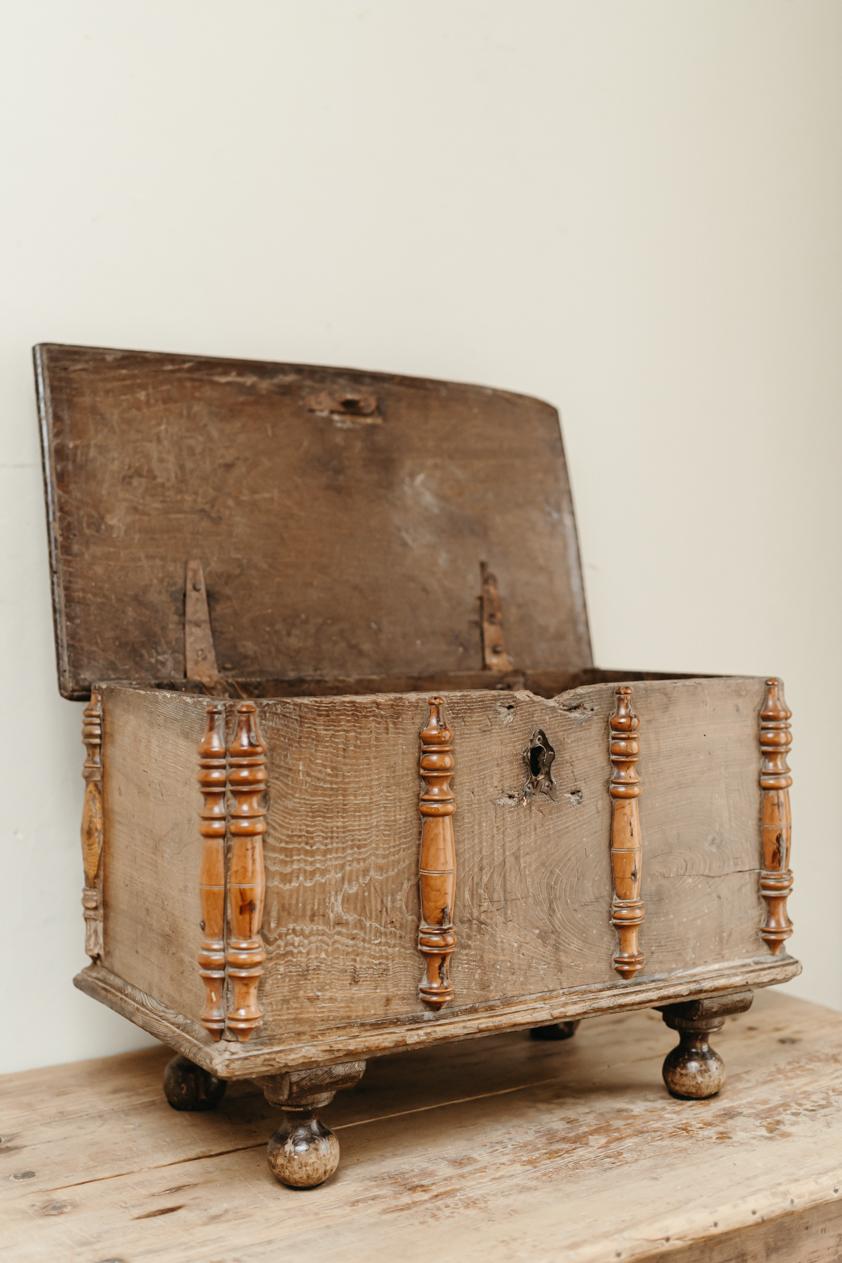 18th Century Spanish Oak Box 3