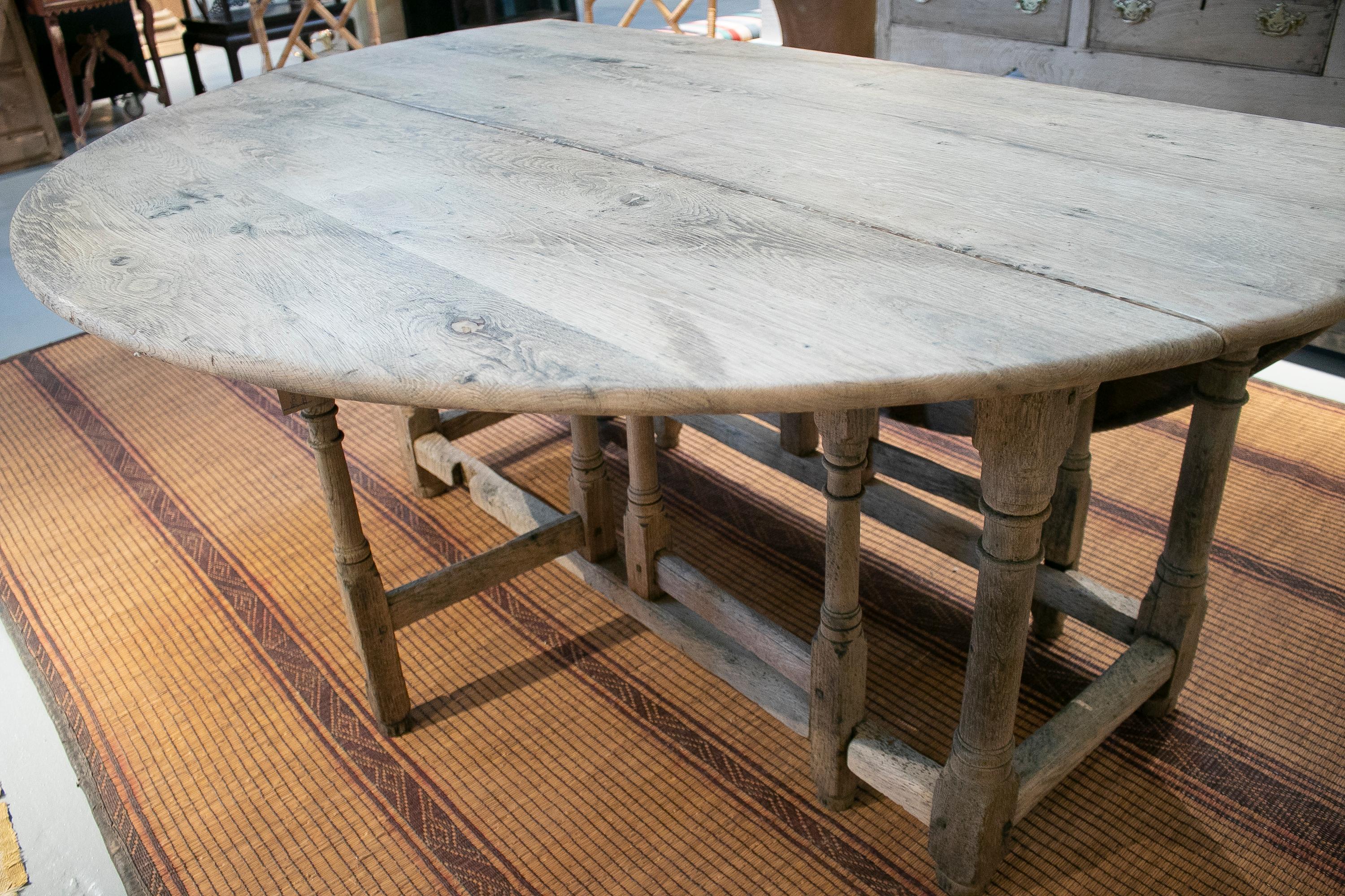 18th Century and Earlier 18th Century Spanish Oak Round Folding Table