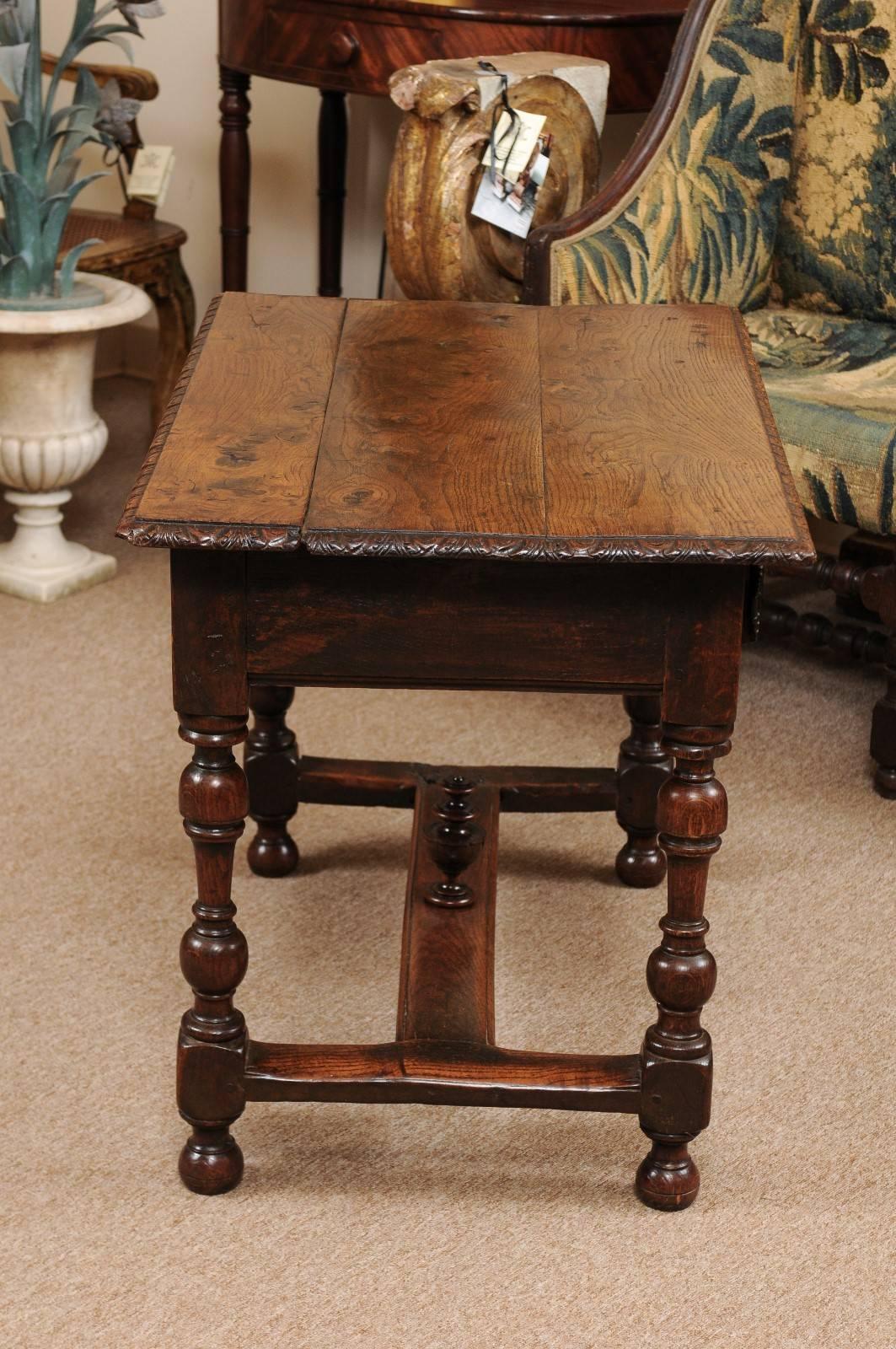 18th Century Spanish Oak Side Table 2