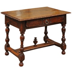 Antique 18th Century Spanish Oak Side Table