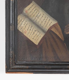Dipinto spagnolo del XVIII secolo a olio su tela raffigurante Santa Anastasia