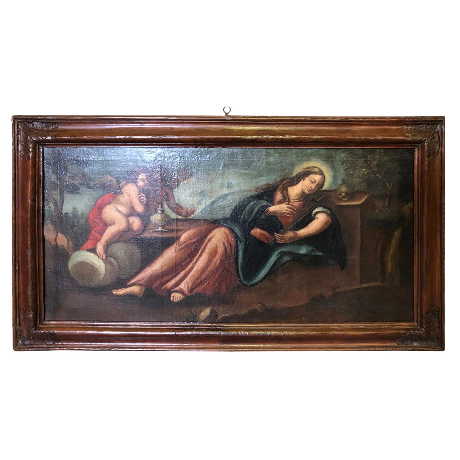 18th Century Spanish Oil Painting of Mary Magdalene