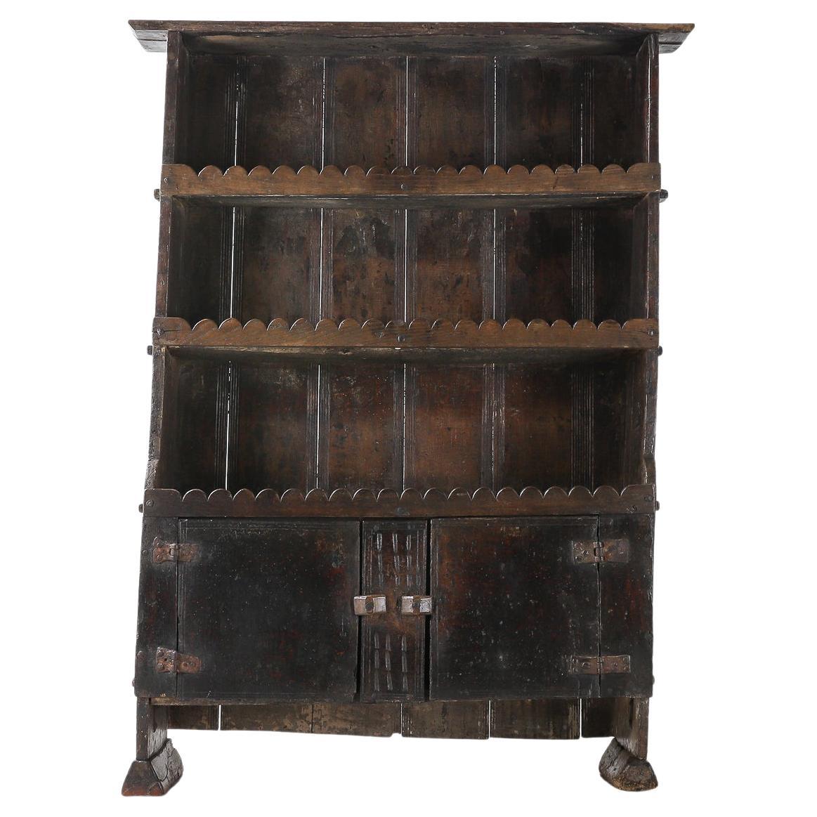 18th Century Spanish Open Oak Dresser