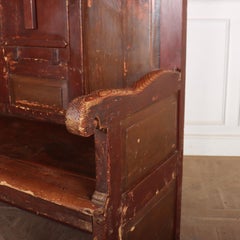 18th Century Spanish Painted Settle