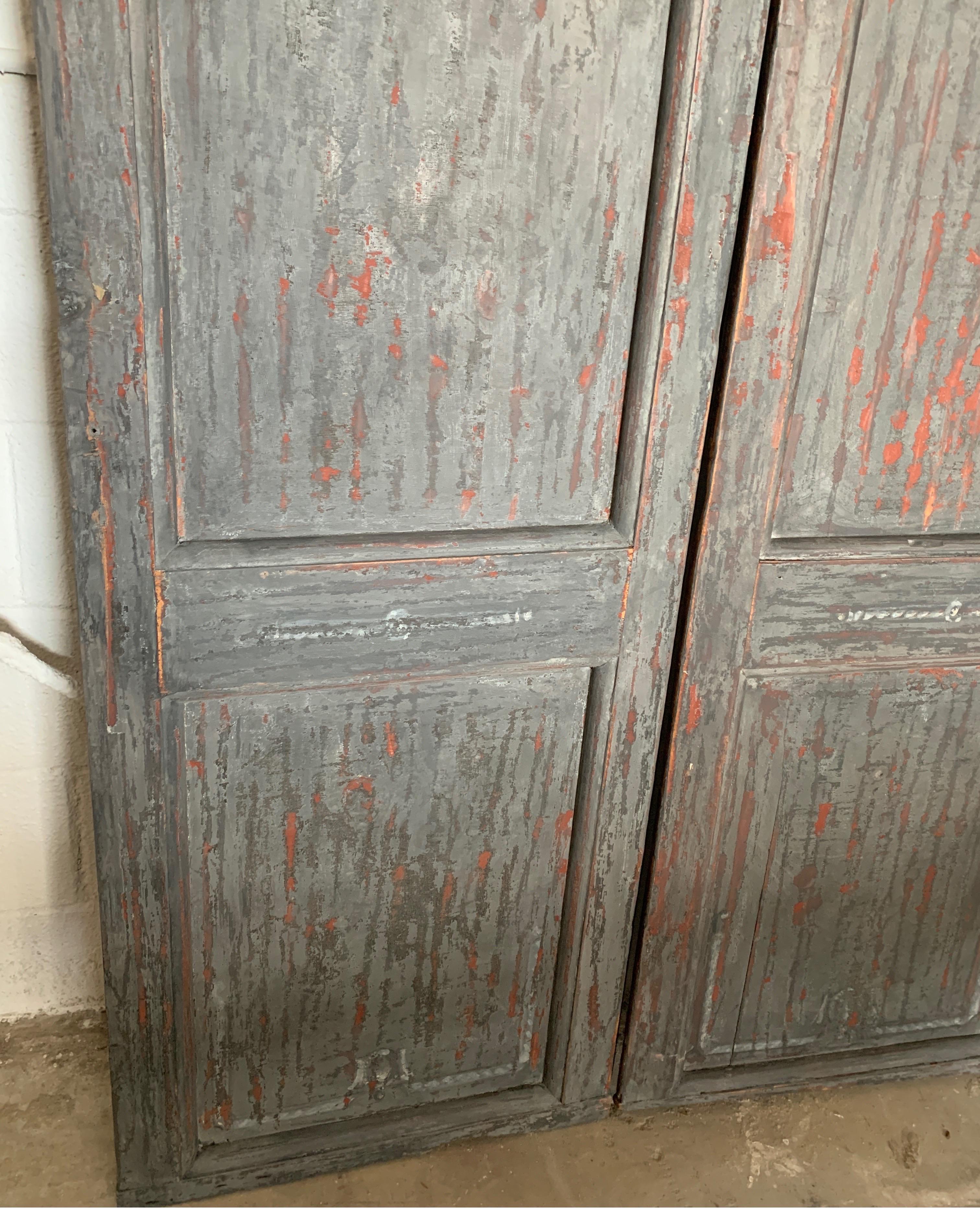 18th Century and Earlier 18th Century Spanish Pair of Doors from Peralada with Original Hardware For Sale