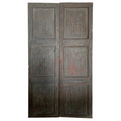 18th Century Spanish Pair of Doors from Peralada with Original Hardware