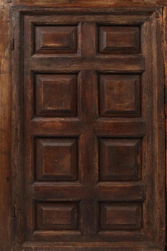 18th Century Spanish Panelled Rustic Wabi Sabi Cupboard