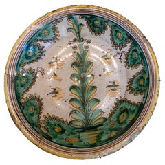 18th Century Spanish "Puente del Arzobispo" Madrid Hand Painted Earthenware Dish
