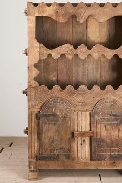 18th Century Spanish Pyrenean folk art cupboard