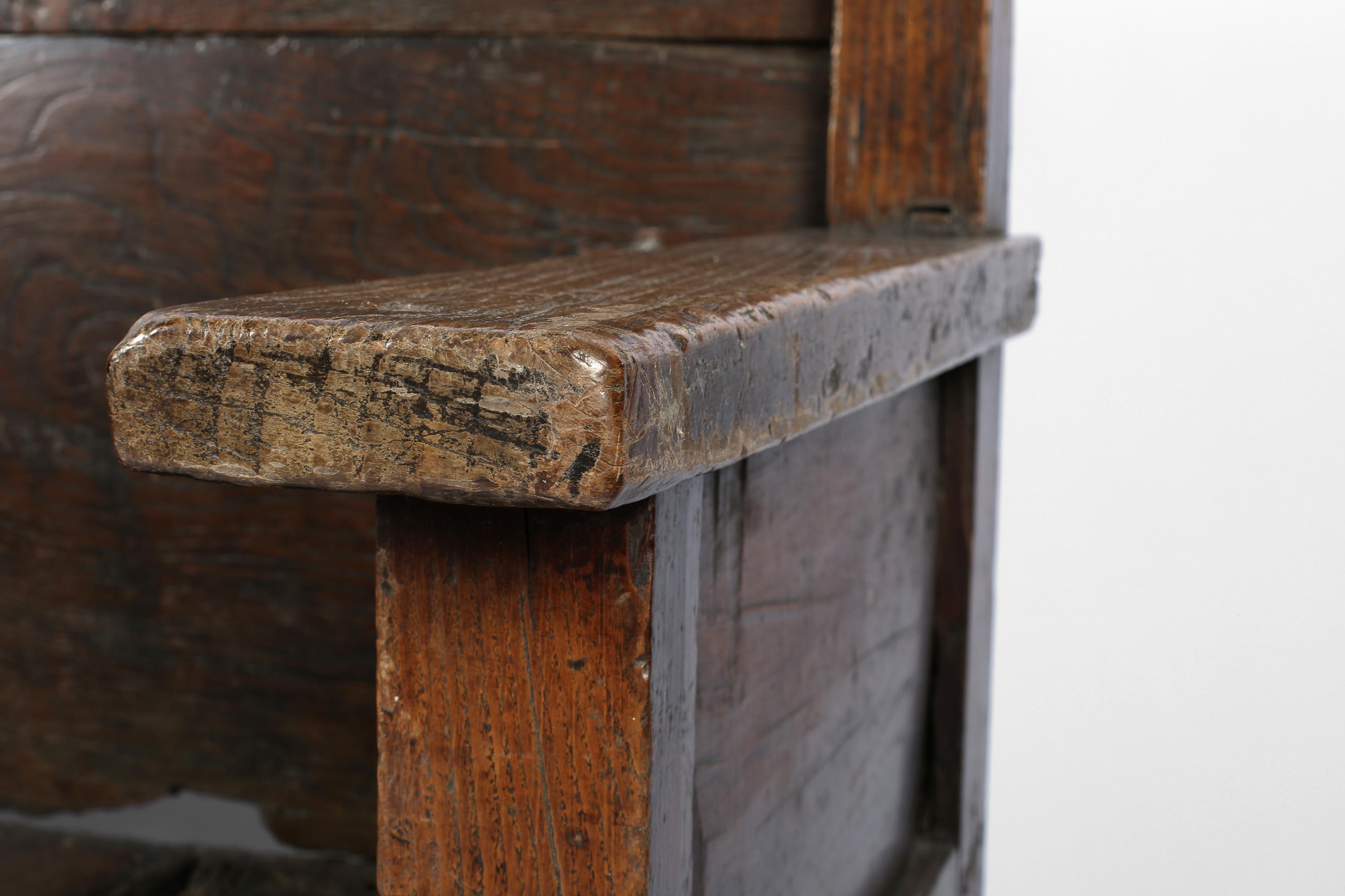 18th Century Spanish Pyrenean Mountain Bench For Sale 5