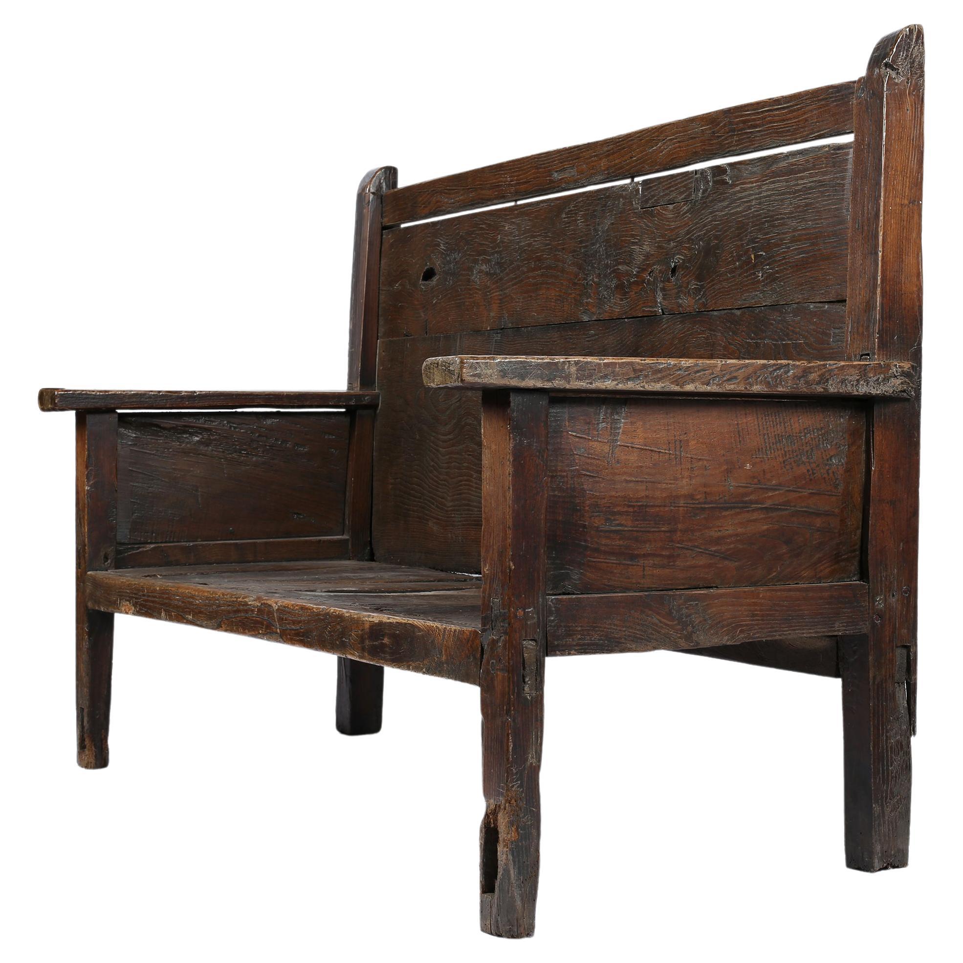 18th Century Spanish Pyrenean Mountain Bench