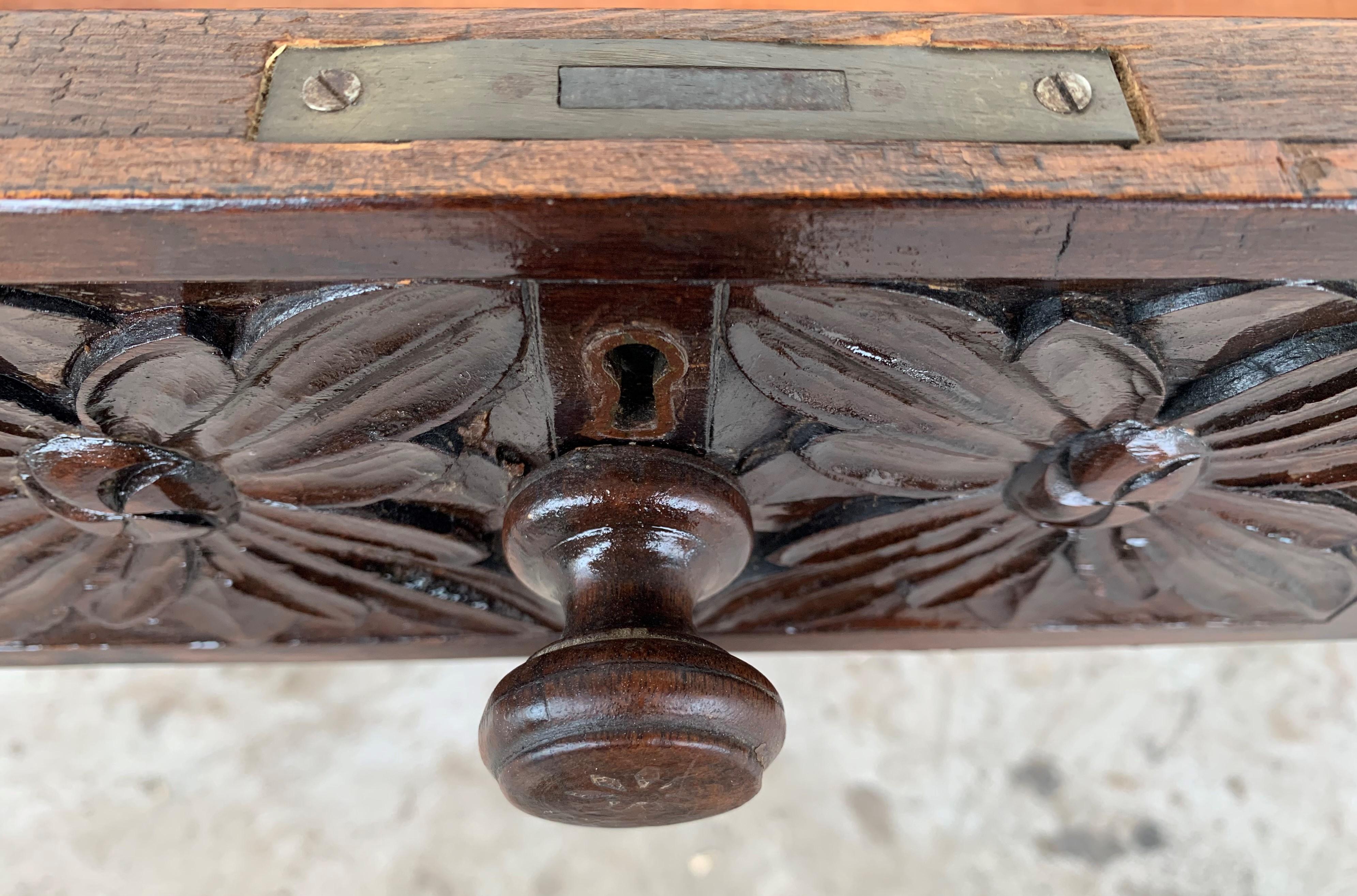 18th Century Spanish Refectory Table or Farm Table with Drawers 7