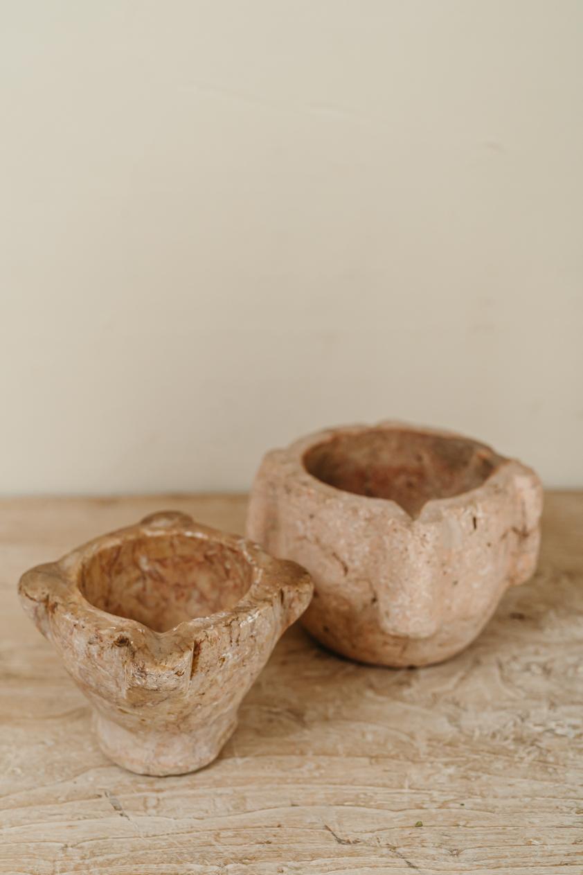 18th century Spanish rose marble mortars ...  For Sale 1