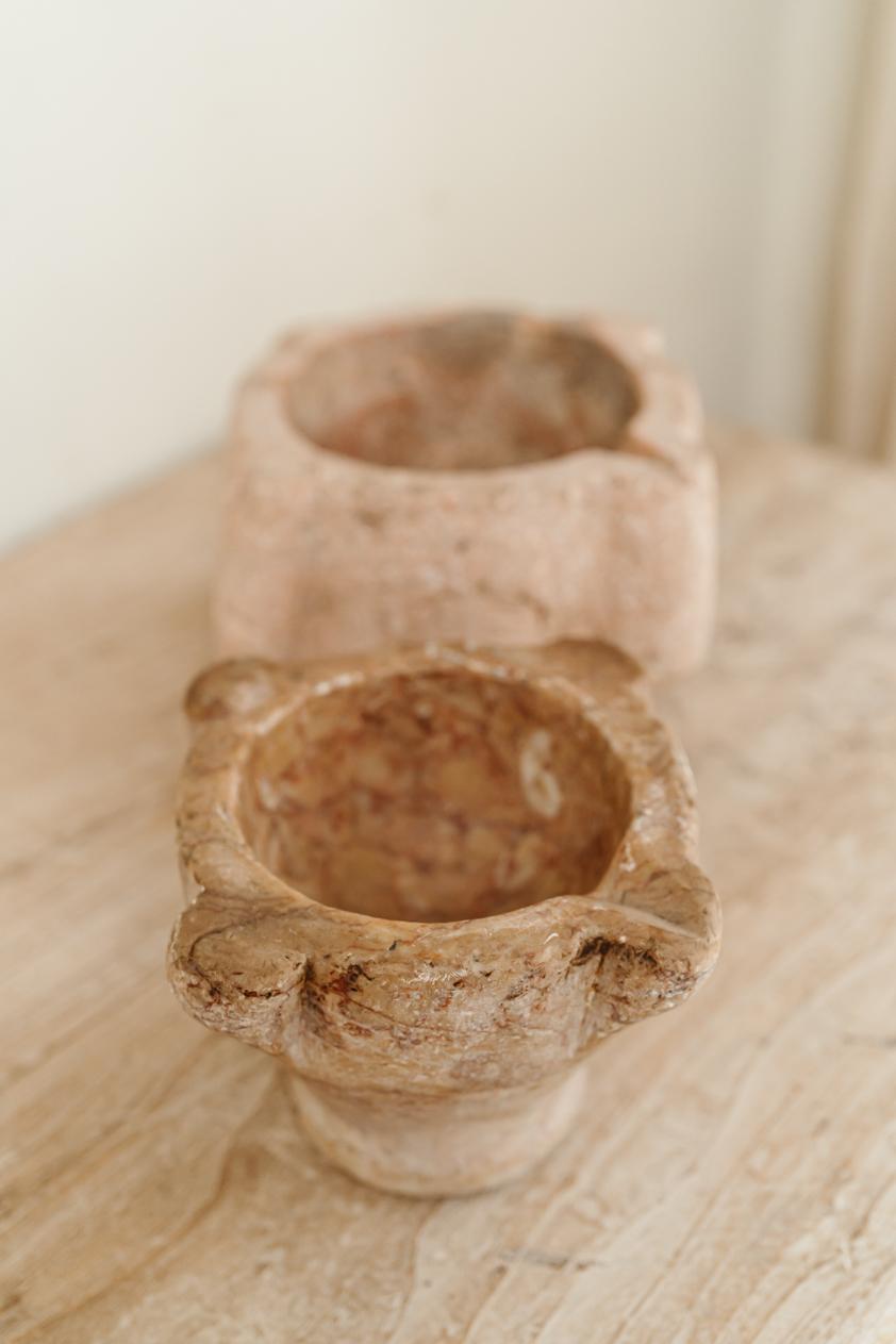 18th century Spanish rose marble mortars ...  For Sale 2