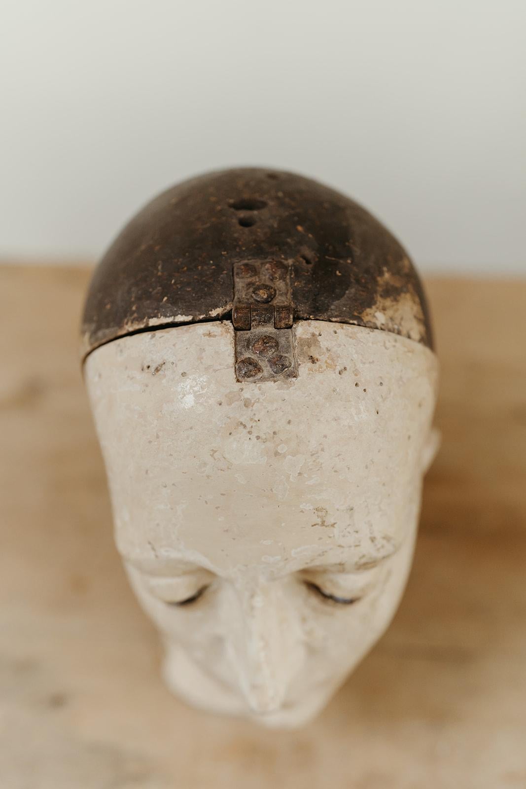 Wood 18th century Spanish santos head ...