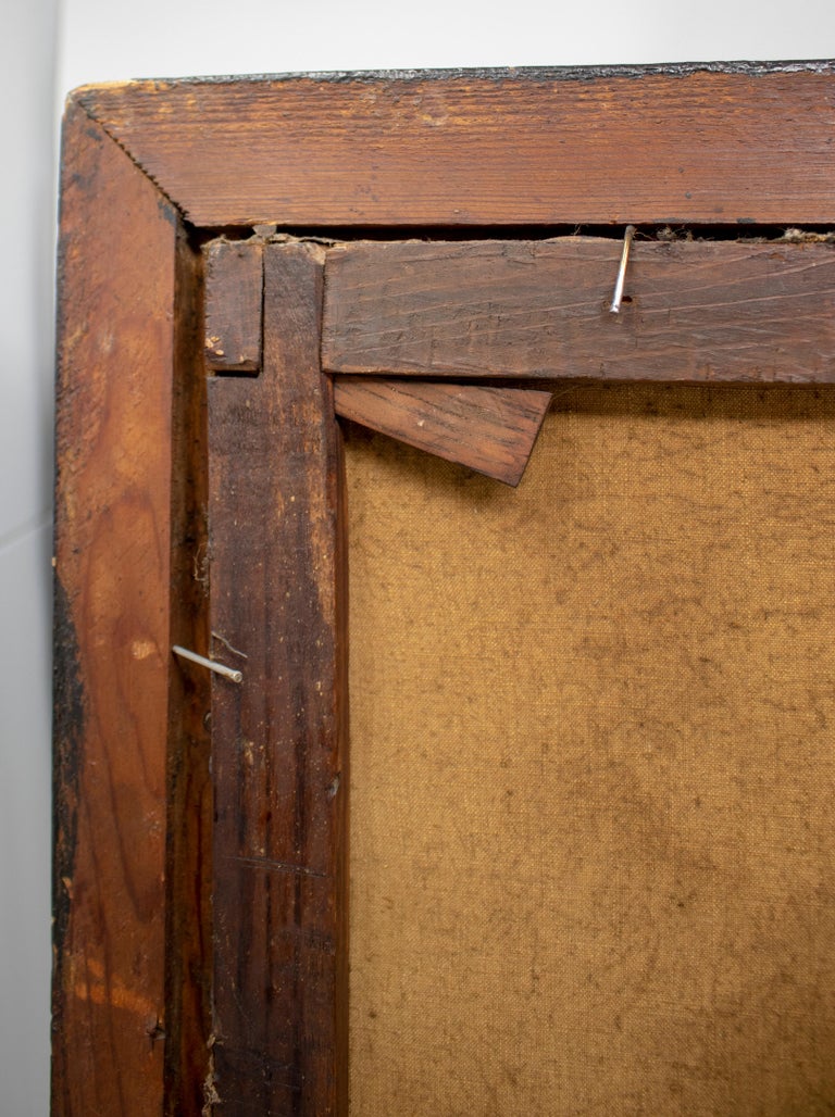 18th Century Spanish School Still Life Flower Oil on Canvas Painting