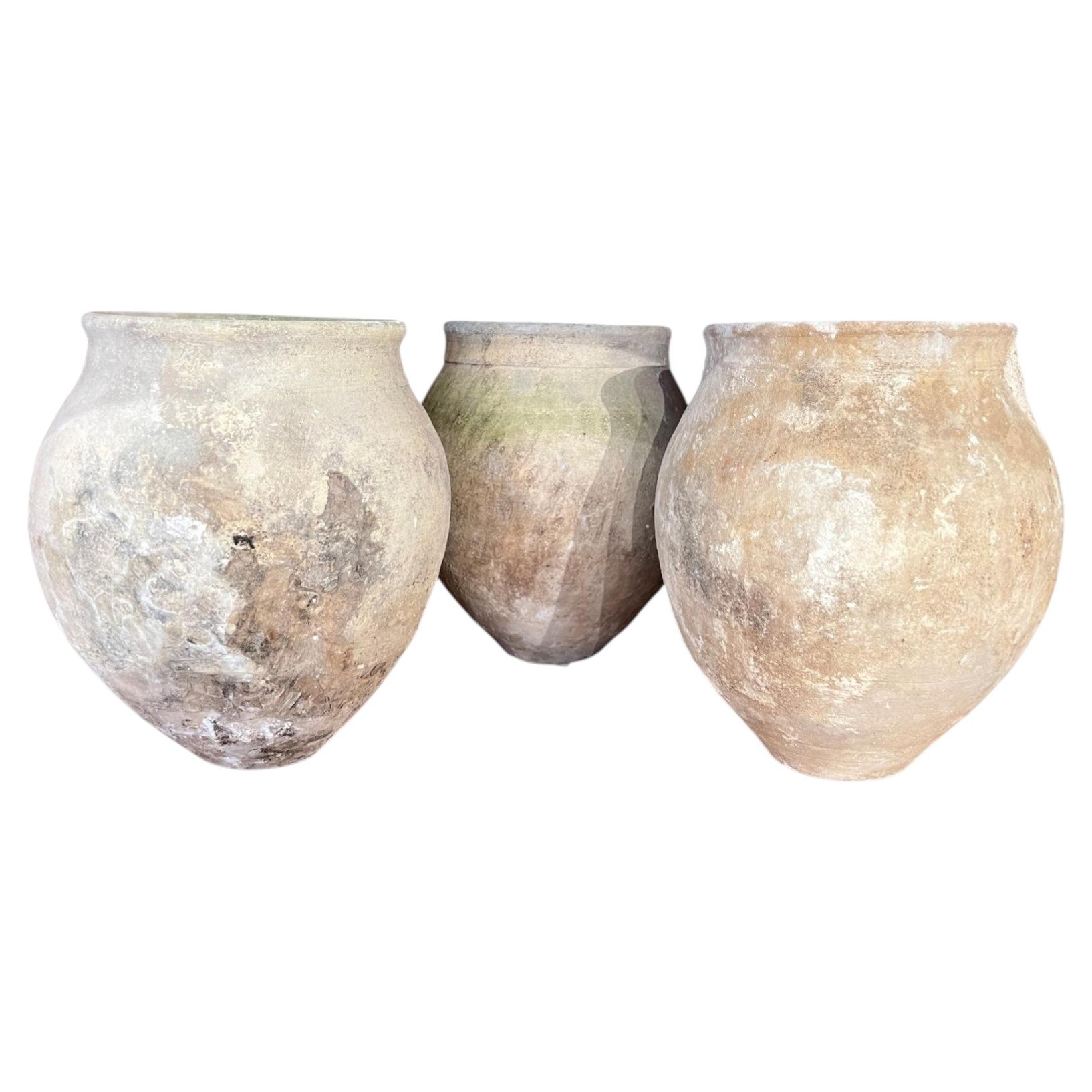 18th Century Spanish Set of 3 Jars (6 Sets Available)