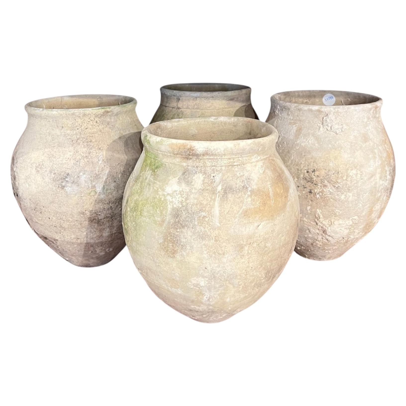 18th Century Spanish Set of 4 Jars For Sale