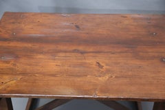 18th Century Spanish St. Anthony Table with Wooden Trestle