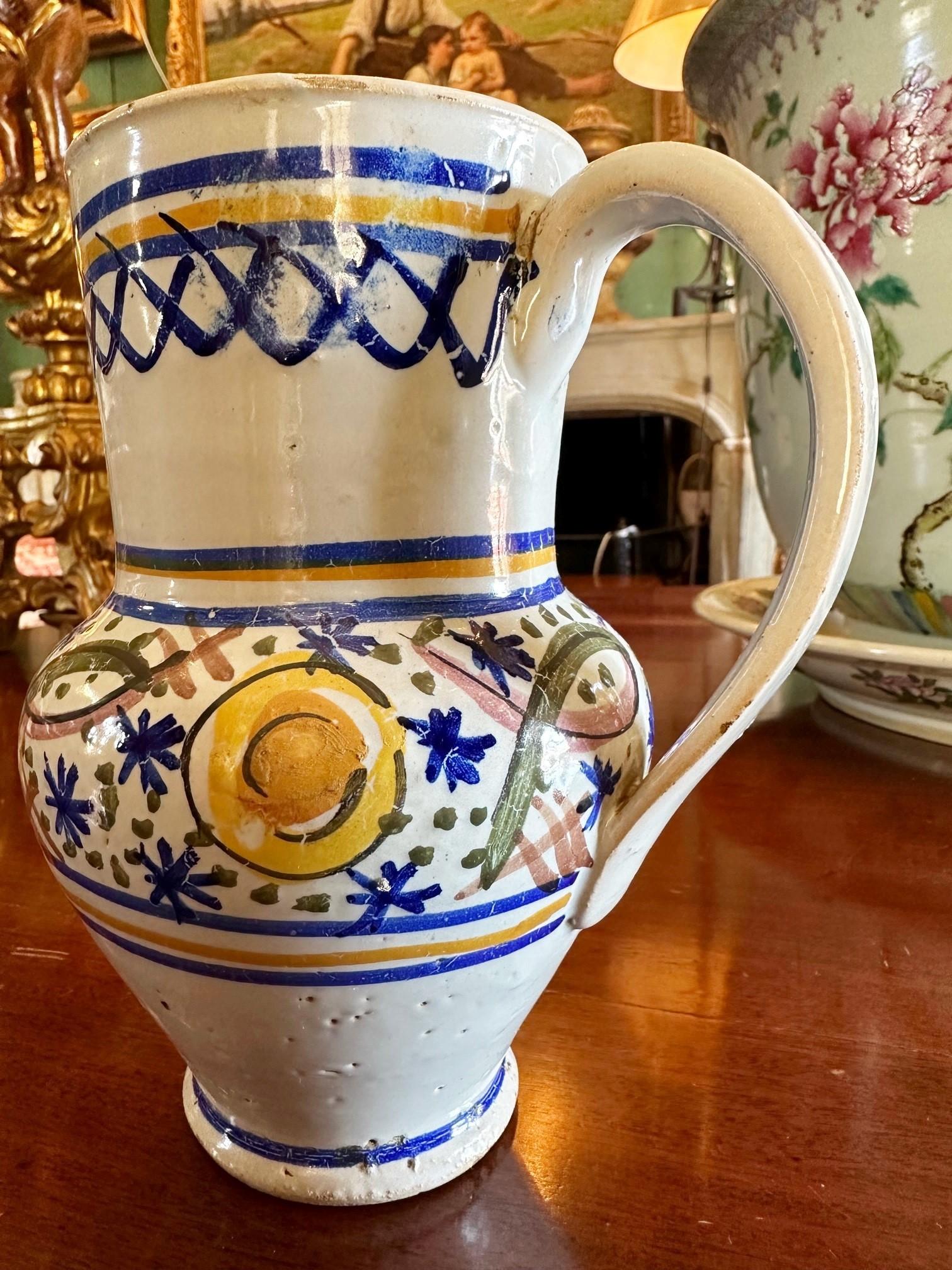 18th Century Spanish Talavera De La Reina Pitcher Jar Bucaro Botijo Antiques LA 4