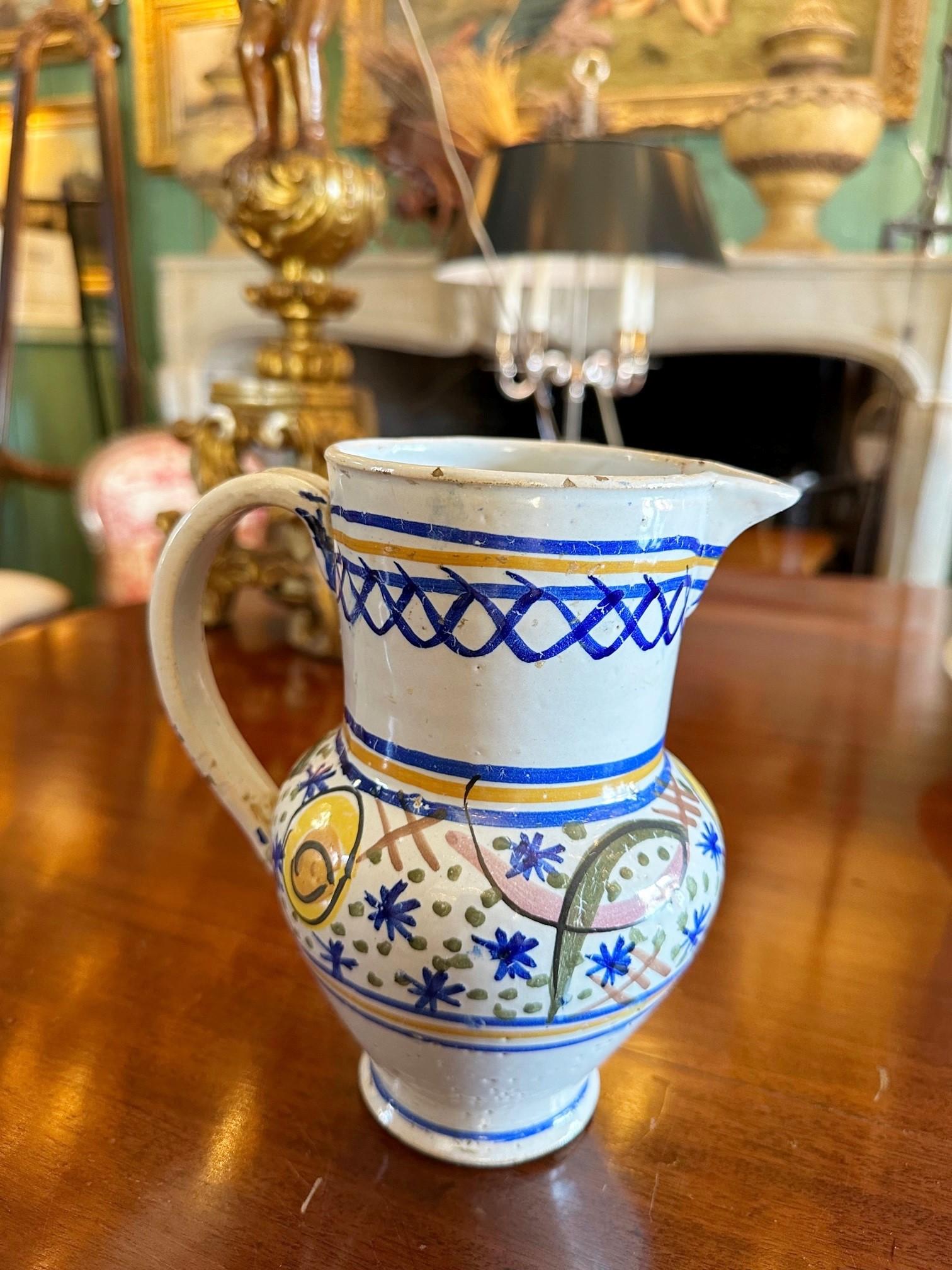 18th Century Spanish Talavera De La Reina Pitcher Jar Bucaro Botijo Antiques LA 7