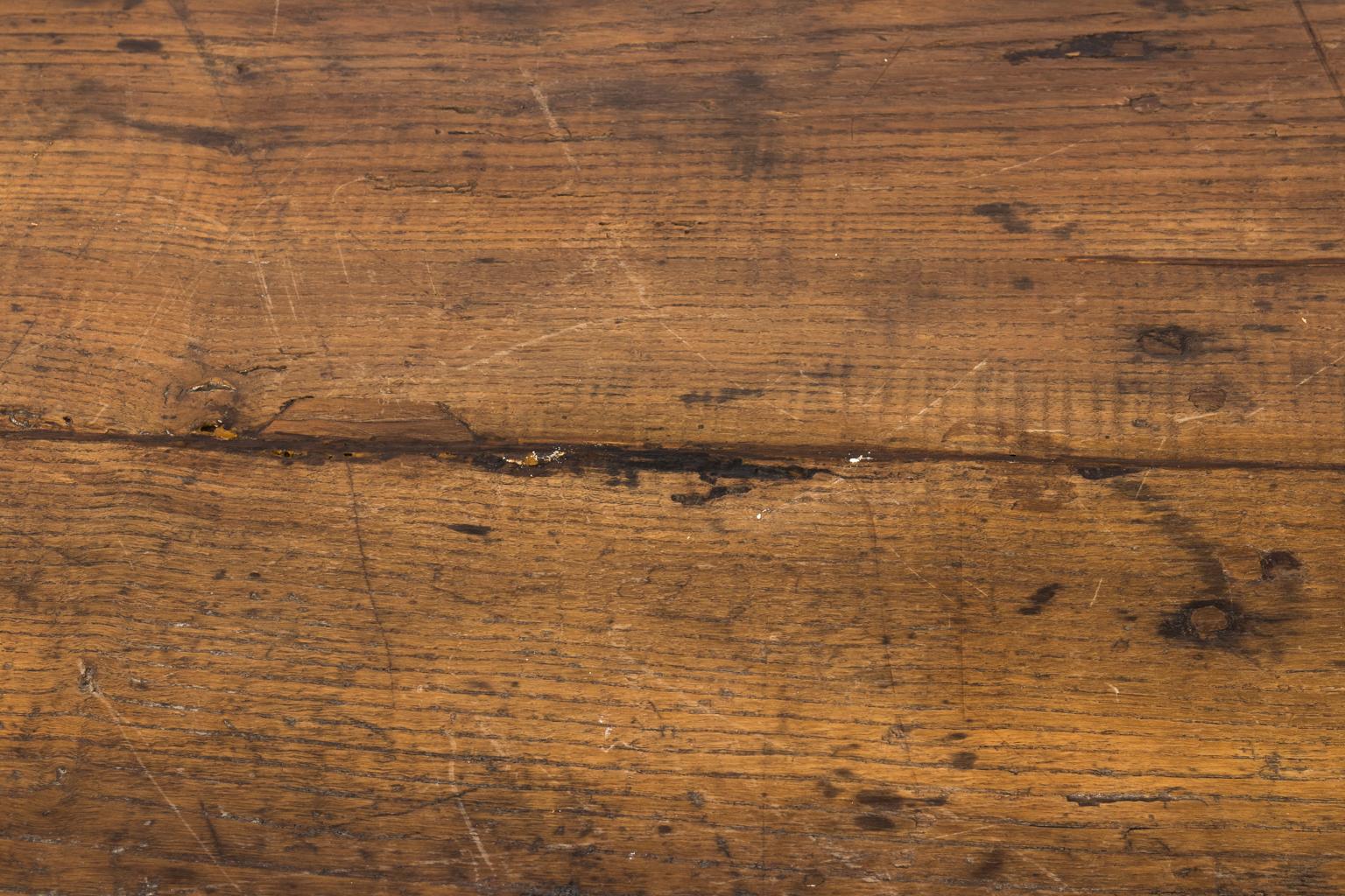 18th Century Spanish Two-Drawer Walnut Table For Sale 13