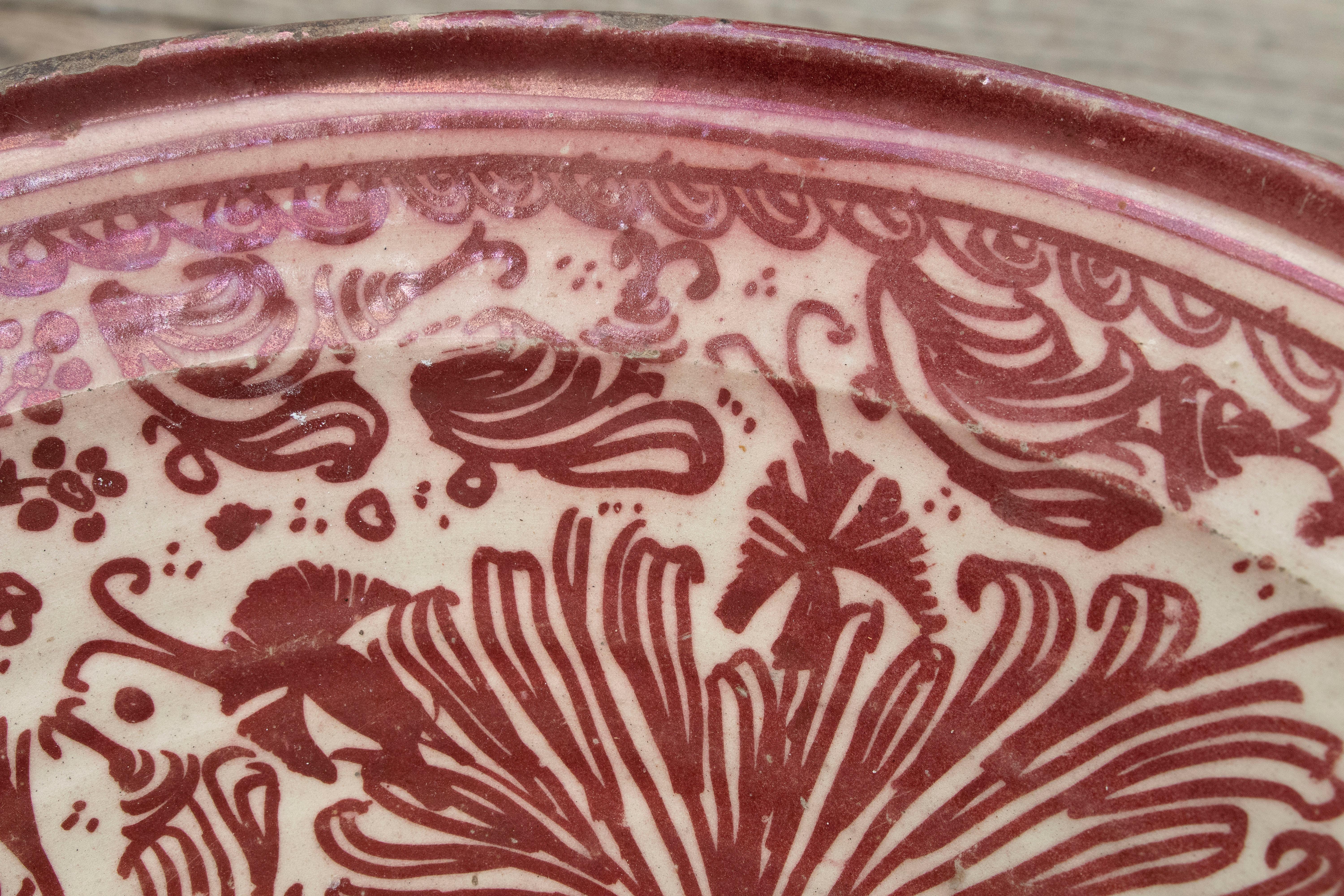 18th Century Spanish Valencian Manises Lusterware Ceramic Plate For Sale 6
