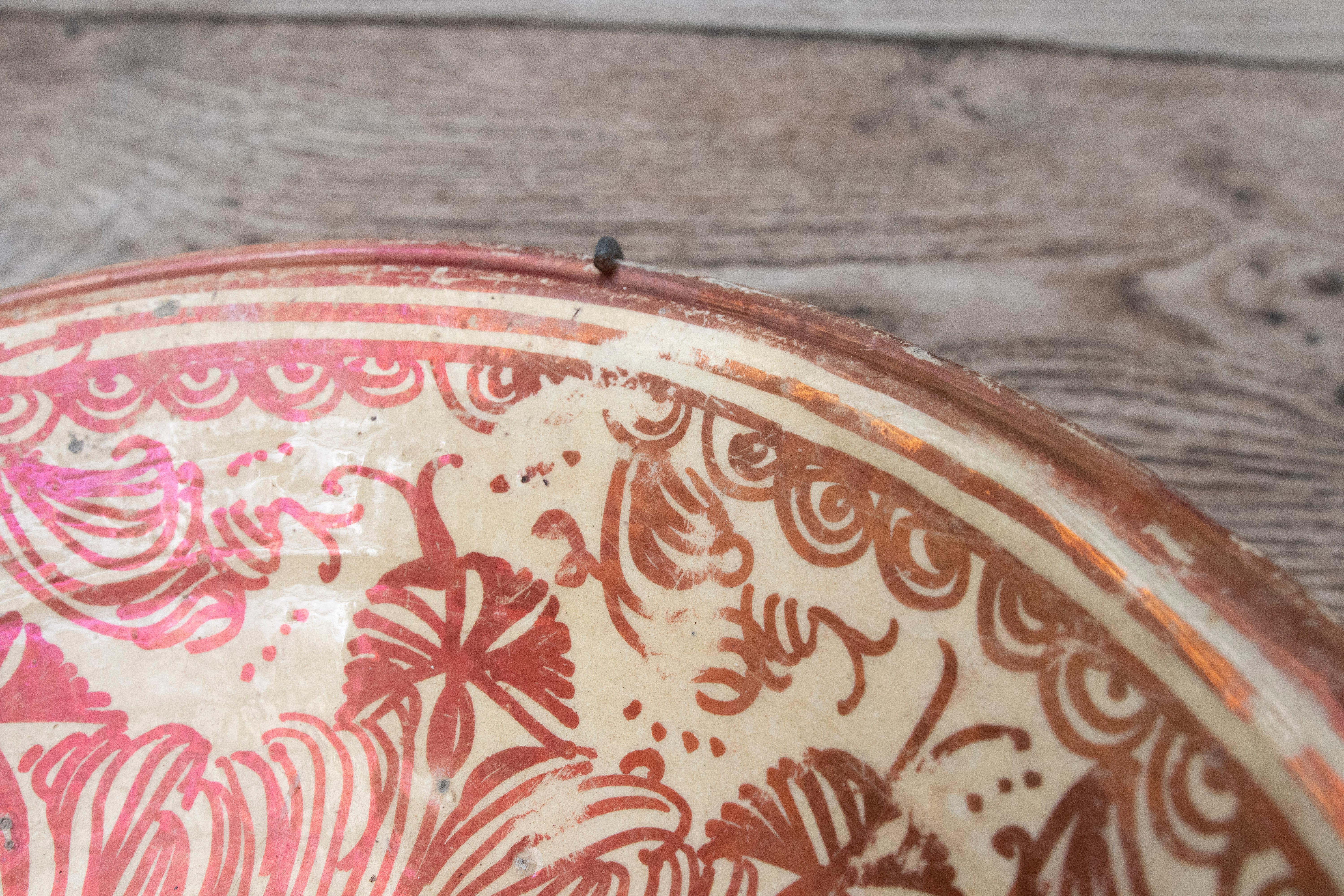 Assiette en céramique espagnole Manises Lusterware du 18ème siècle en vente 2