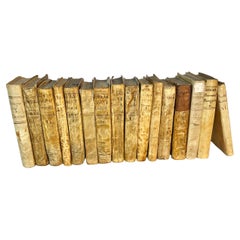 18th Century Spanish Vellum Books - Set of Sixteen