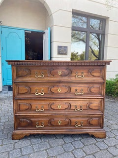 18th Century Spanish Walnut Four Drawer Commode